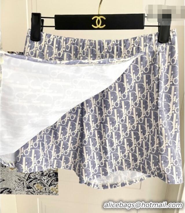 ​Buy Discount Dior Oblique Bikini and Shorts Set 0723 Blue 2025