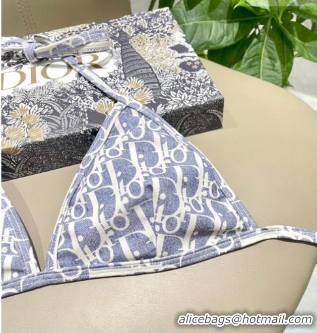​Buy Discount Dior Oblique Bikini and Shorts Set 0723 Blue 2025