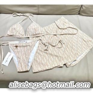 Low Cost Dior Oblique Bikini and Shorts Set 0723 Beige 2025