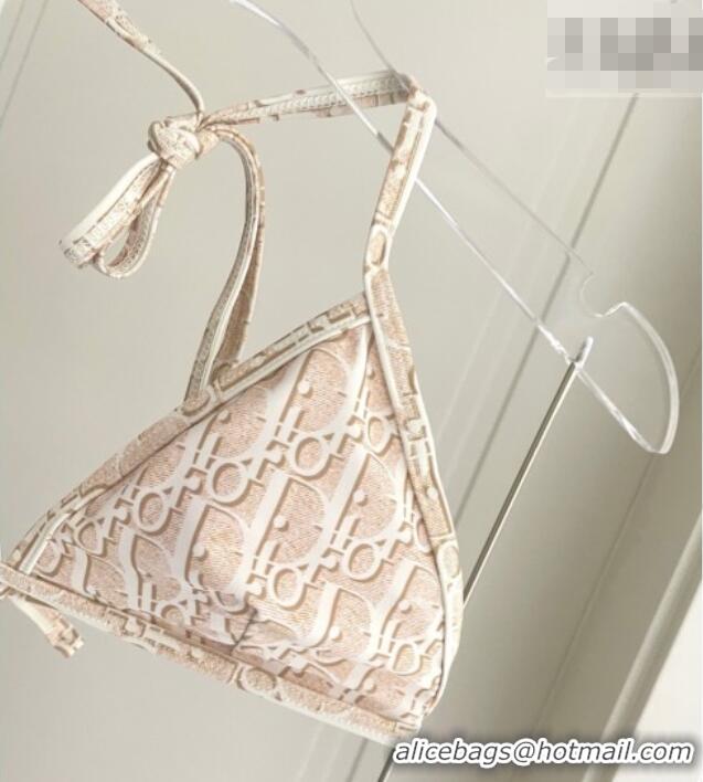 Low Cost Dior Oblique Bikini and Shorts Set 0723 Beige 2025