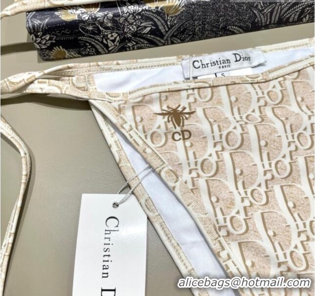 Low Cost Dior Oblique Bikini and Shorts Set 0723 Beige 2025