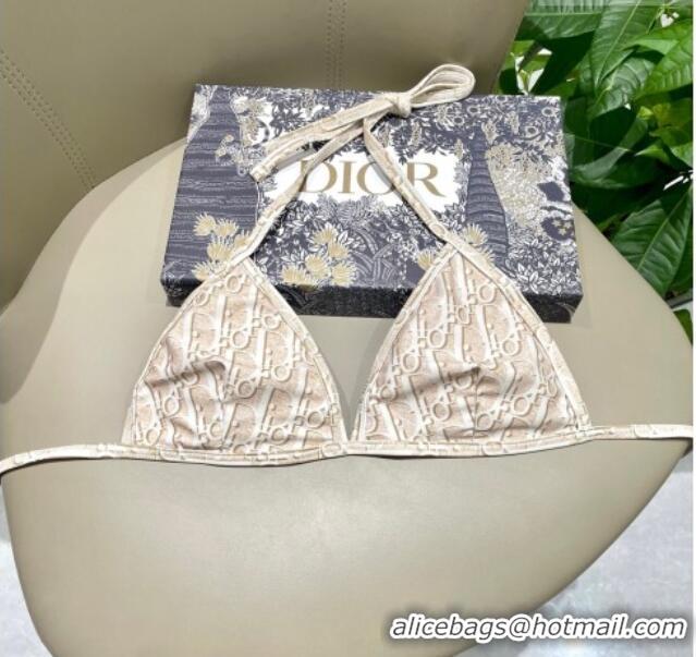 Low Cost Dior Oblique Bikini and Shorts Set 0723 Beige 2025