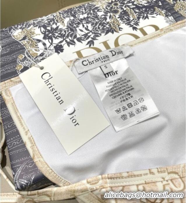 Low Cost Dior Oblique Bikini and Shorts Set 0723 Beige 2025