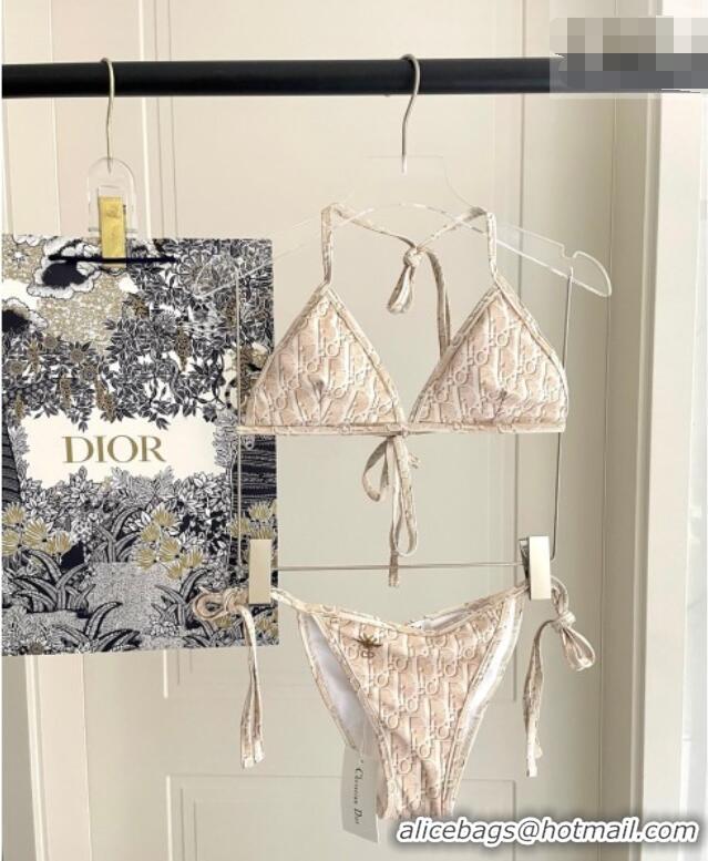 Low Cost Dior Oblique Bikini and Shorts Set 0723 Beige 2025