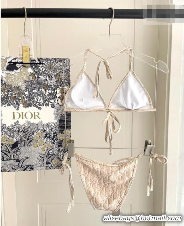 Low Cost Dior Oblique Bikini and Shorts Set 0723 Beige 2025