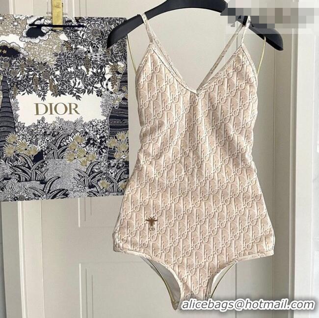 ​Grade Promotional Dior Oblique Swimsuit 0723 Beige 2025
