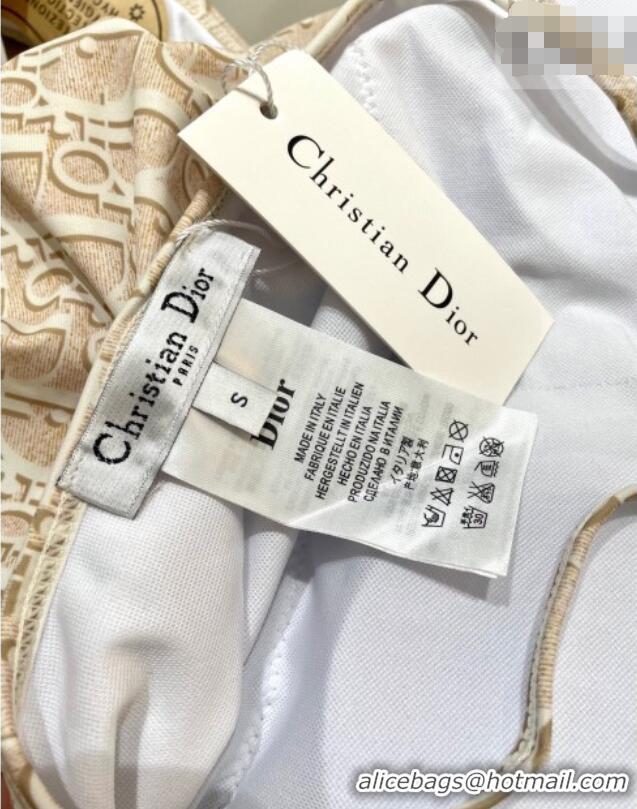 ​Grade Promotional Dior Oblique Swimsuit 0723 Beige 2025