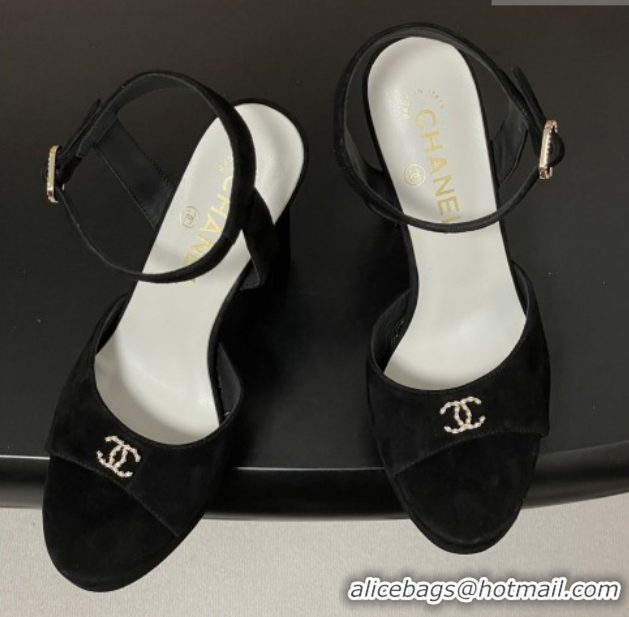 Grade Quality Chanel Suede Kidskin Sandals G47029 Black Spring-Summer 2026 Pre-collection