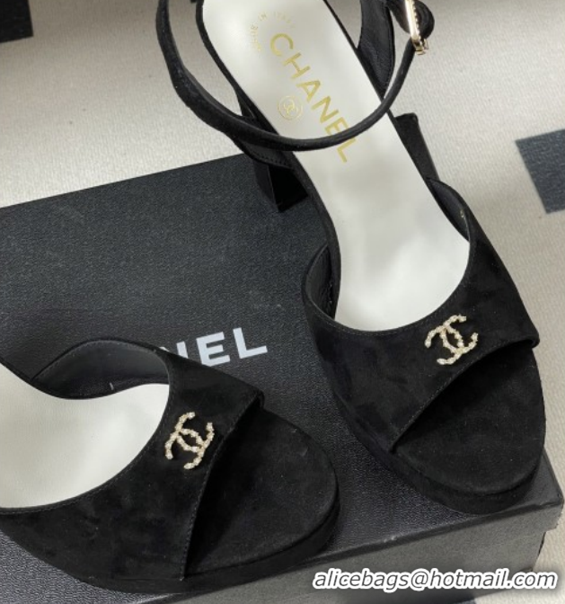 Grade Quality Chanel Suede Kidskin Sandals G47029 Black Spring-Summer 2026 Pre-collection