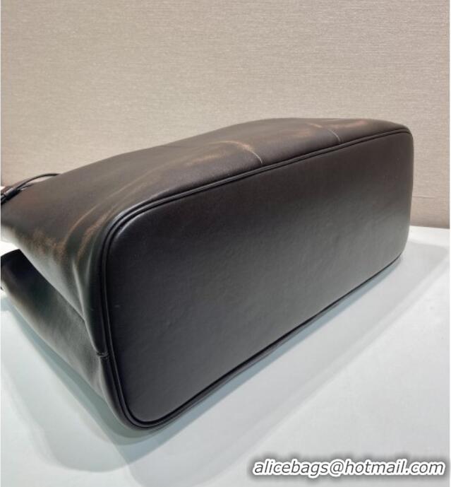 Top Grade Prada Mens Buckle Large Leather Bag with Buckle Belt 1BG126 Dark Brown 2026