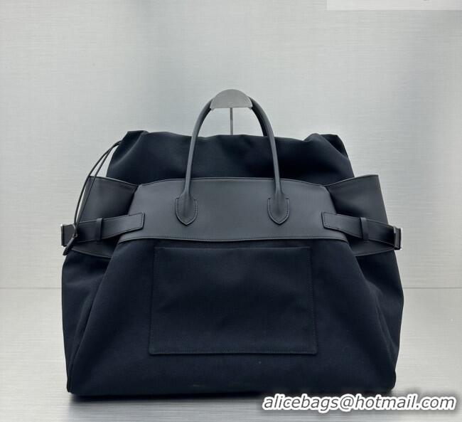 Buy Discount The Row Margaux 17 Inside Out Bag in 30901 Black Fabric & Leather 2026