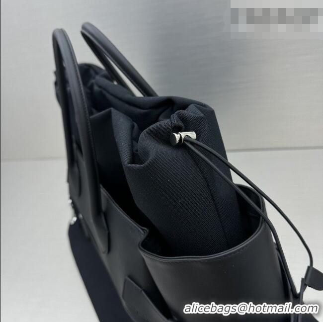 Buy Discount The Row Margaux 17 Inside Out Bag in 30901 Black Fabric & Leather 2026