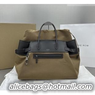 New Design The Row Margaux 17 Inside Out Bag in 30901 Brown Fabric & Leather 2026