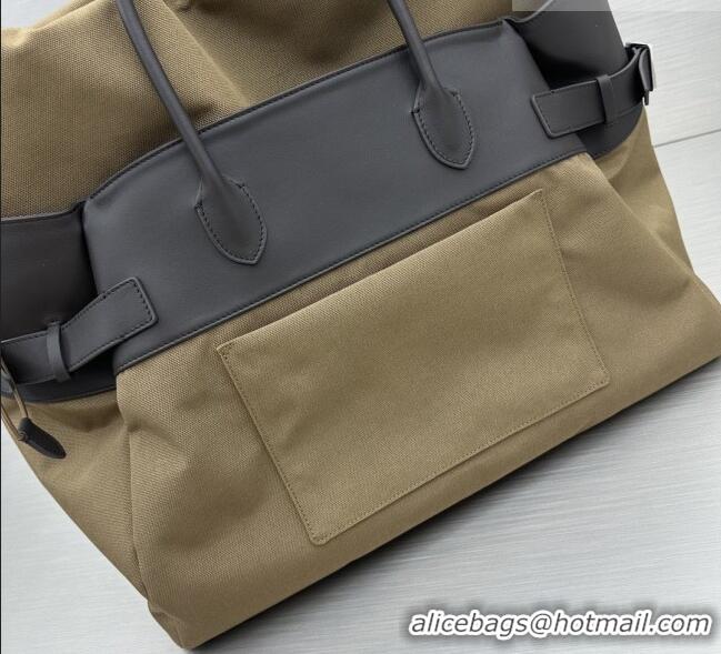 New Design The Row Margaux 17 Inside Out Bag in 30901 Brown Fabric & Leather 2026