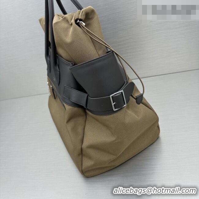 New Design The Row Margaux 17 Inside Out Bag in 30901 Brown Fabric & Leather 2026