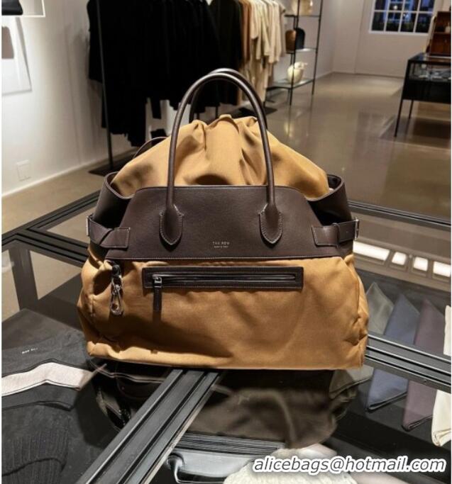 New Design The Row Margaux 17 Inside Out Bag in 30901 Brown Fabric & Leather 2026