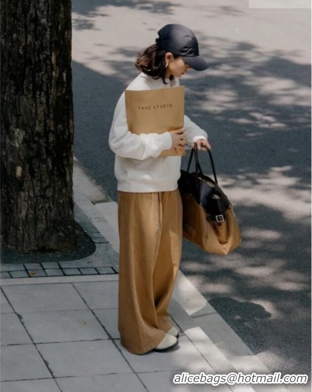 New Design The Row Margaux 17 Inside Out Bag in 30901 Brown Fabric & Leather 2026