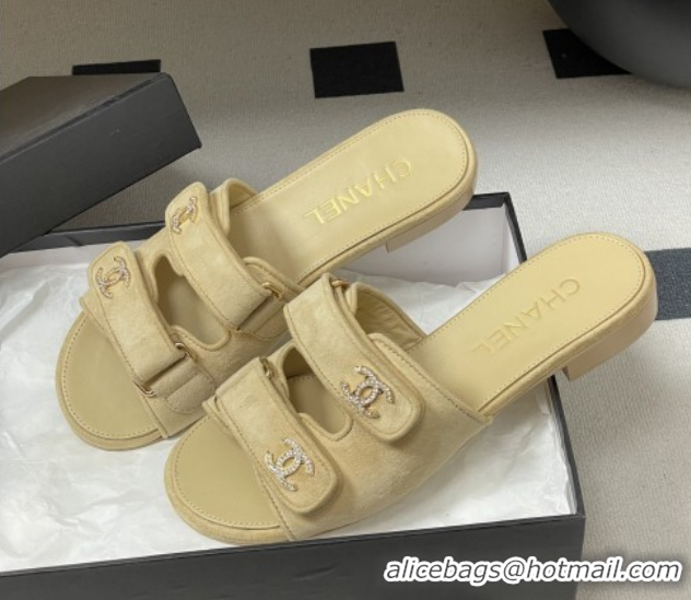Top Design Chanel Mules Sandal in Suede Kidskin G47043 Beige 2026
