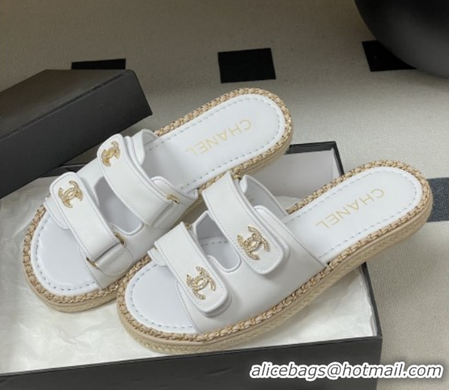 Durable Chanel Mules Sandal with Chain White Lambskin 6022811 2026