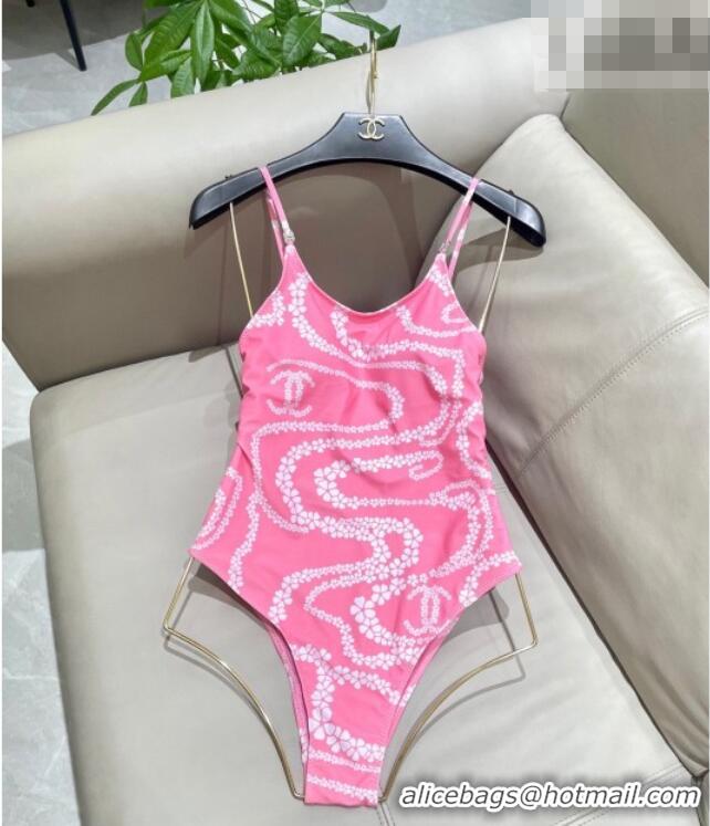 ​Promotional Chanel Printed One-Piece Swimwear 1112 Pink 2025