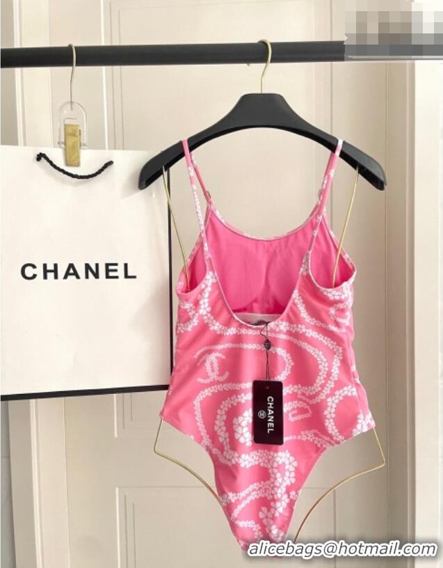 ​Promotional Chanel Printed One-Piece Swimwear 1112 Pink 2025