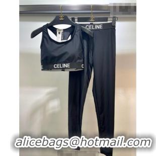 Famous Brand Celine Yoga Activewear Set 1112 Black 2025
