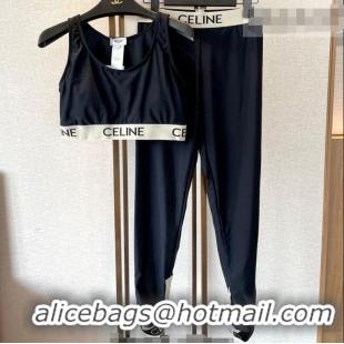 ​Top Grade Celine Yoga Activewear Set 1112 Black/White 2025