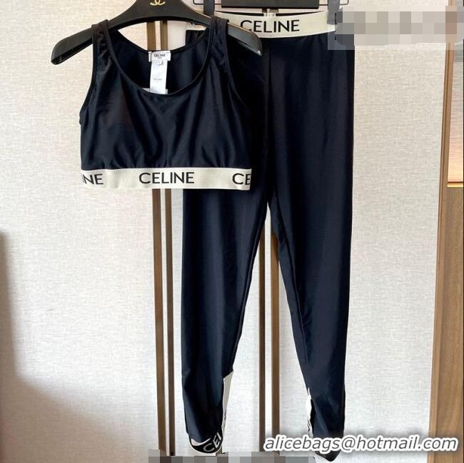 ​Top Grade Celine Yoga Activewear Set 1112 Black/White 2025