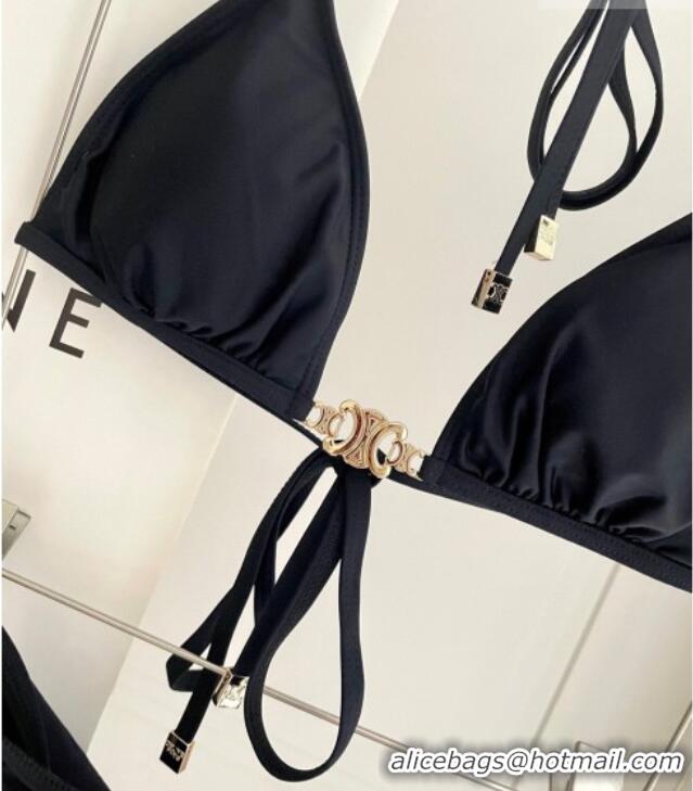 Good Product Celine Two-Pieces Swimwear with Logo Chain 1111 Black 2025