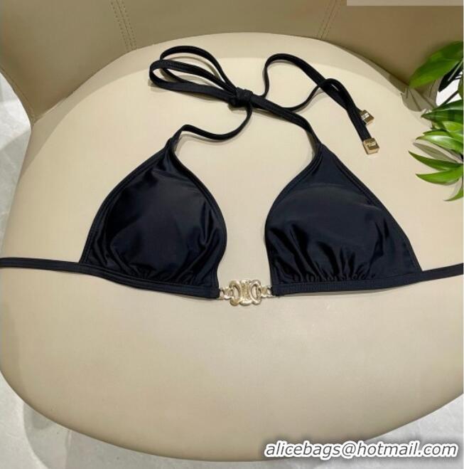 Good Product Celine Two-Pieces Swimwear with Logo Chain 1111 Black 2025