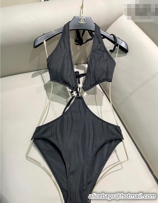 ​Top Quality Celine Two-Pieces Swimwear with Logo Circle 1111 Black 2025
