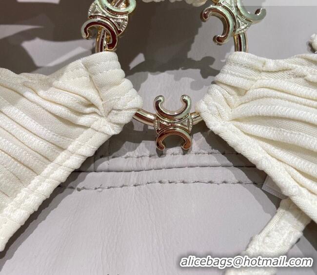 Super Quality Celine Two-Pieces Swimwear with Logo Circle 1111 White 2025