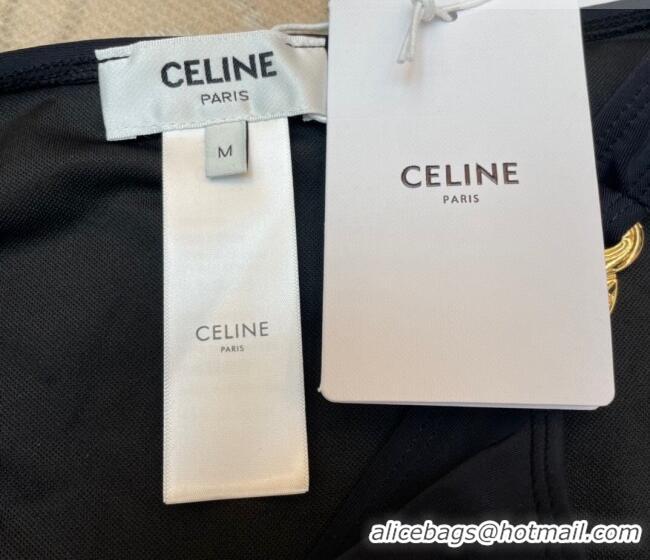 ​Low Cost Celine Two-Pieces Swimwear with Neck Strap 1112 Black 2025