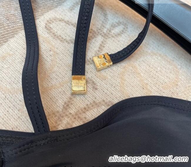 ​Low Cost Celine Two-Pieces Swimwear with Neck Strap 1112 Black 2025