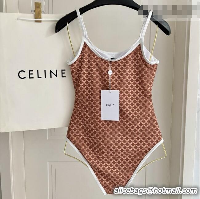 Free Shipping Discount Celine Swimwear DG030605 Brown 2026