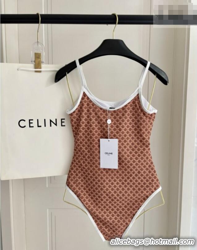 Free Shipping Discount Celine Swimwear DG030605 Brown 2026