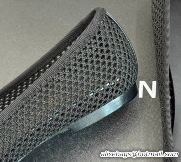 Best Grade Chanel Mesh Ballet Flats with Maxi CC CH030603 Black 2026