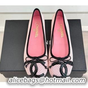 Cheap Price Chanel Mesh Ballet Flats with Maxi CC CH030603 Pink 2026