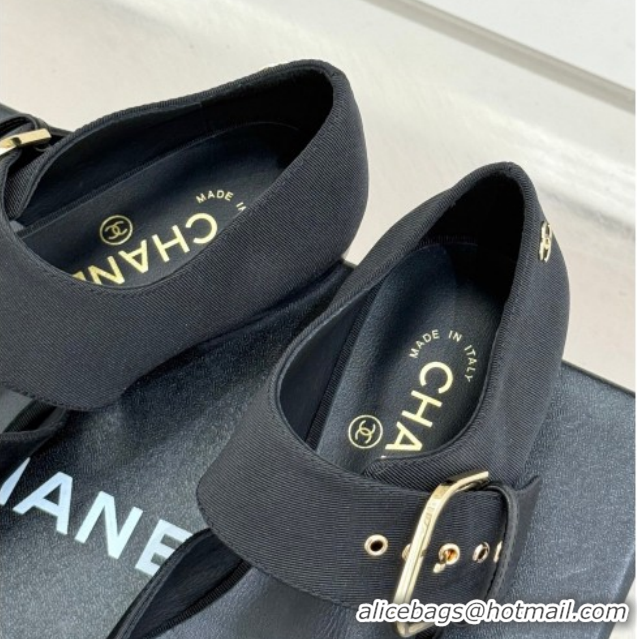 Chanel Grosgrain & Patent Leather Mary Janes Ballet Flats G47028 Black 2026
