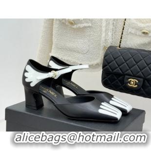 Good Quality Chanel Calfskin & Patent Leather Mary Janes Pumps CH030604 Black 2026