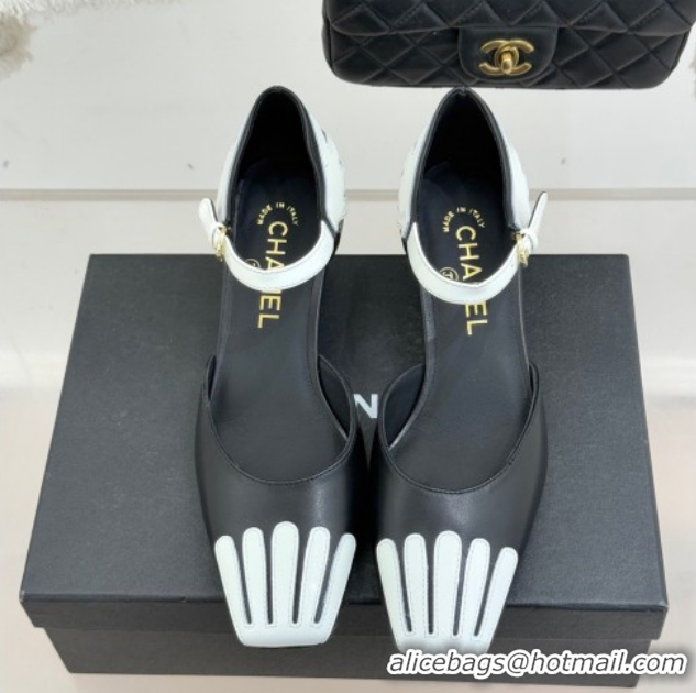 Good Quality Chanel Calfskin & Patent Leather Mary Janes Pumps CH030604 Black 2026