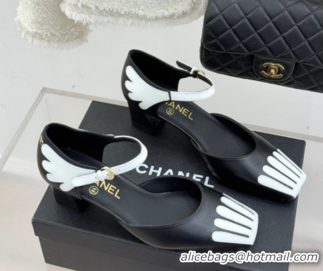 Good Quality Chanel Calfskin & Patent Leather Mary Janes Pumps CH030604 Black 2026