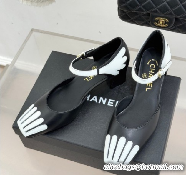 Good Quality Chanel Calfskin & Patent Leather Mary Janes Pumps CH030604 Black 2026