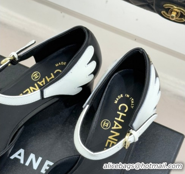 Good Quality Chanel Calfskin & Patent Leather Mary Janes Pumps CH030604 Black 2026