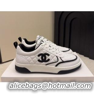 Good Looking Chanel Quilted Calfskin Leather Sneakers CH030607 White1 2026