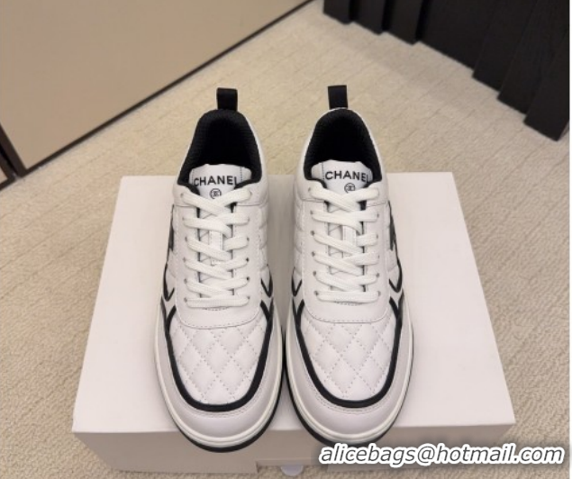Good Looking Chanel Quilted Calfskin Leather Sneakers CH030607 White1 2026