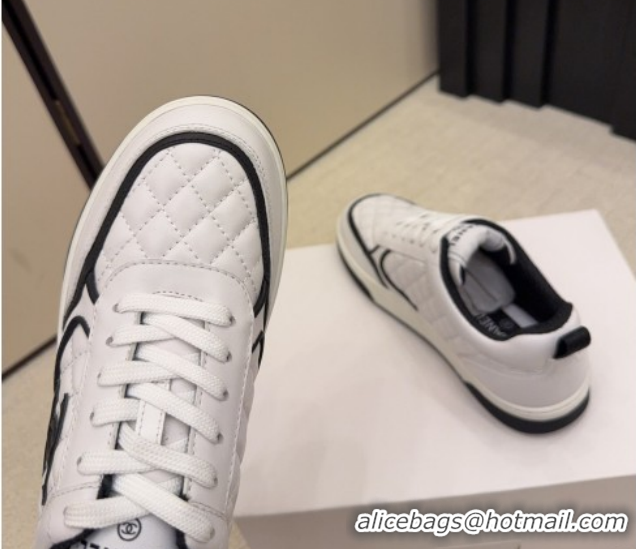 Good Looking Chanel Quilted Calfskin Leather Sneakers CH030607 White1 2026
