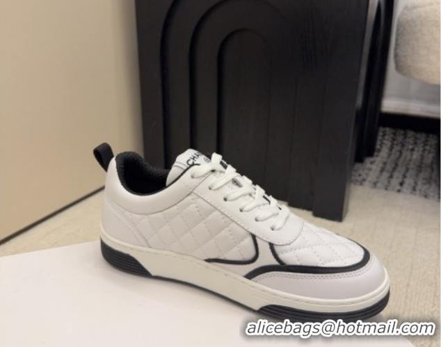 Good Looking Chanel Quilted Calfskin Leather Sneakers CH030607 White1 2026