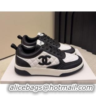 Good Quality Chanel Quilted Calfskin Leather Sneakers CH030607 White/Black 2026
