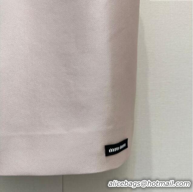 ​Good Product Miu Miu Satin Fabric Dress with Bow MM031009 Light Pink 2026